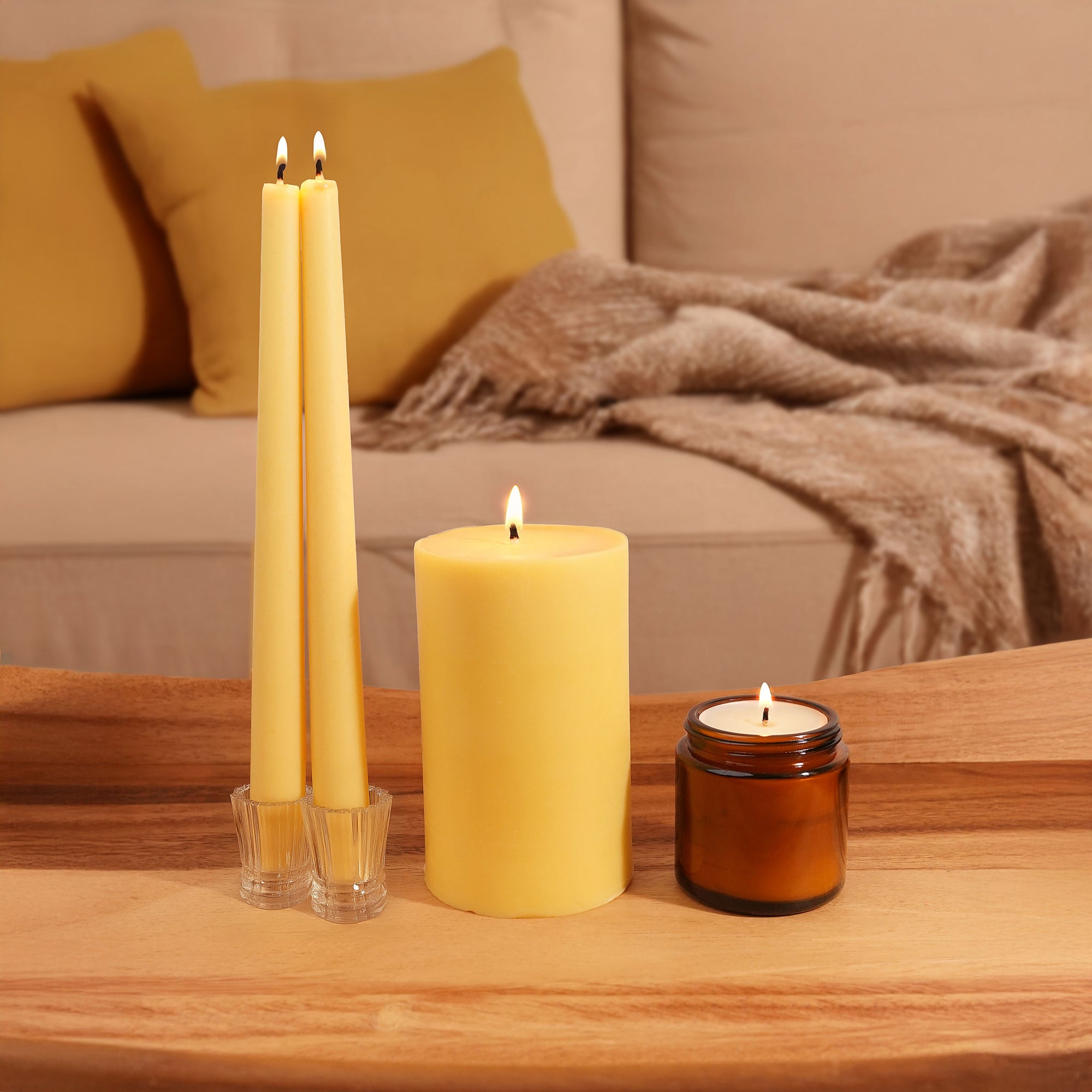 *SEASONAL* Tallow & Beeswax Candle Set