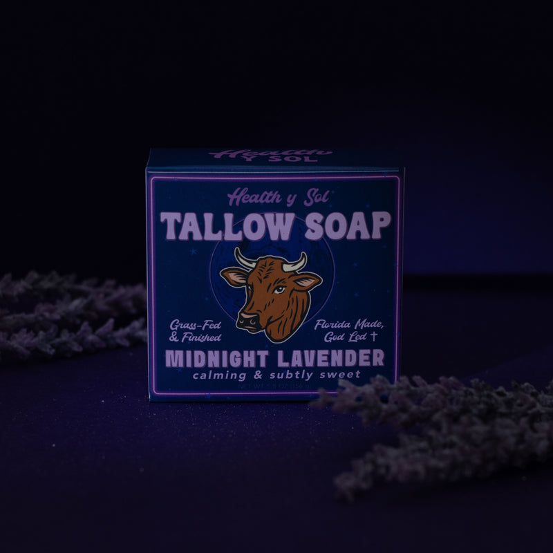 bar of soap with lavender in dark atmosphere