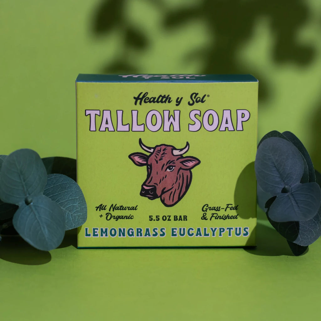 Lemongrass eucalyptus tallow soap box