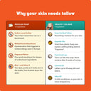 Why your skin needs tallow: regular soap ingredients vs Health y Sol bar